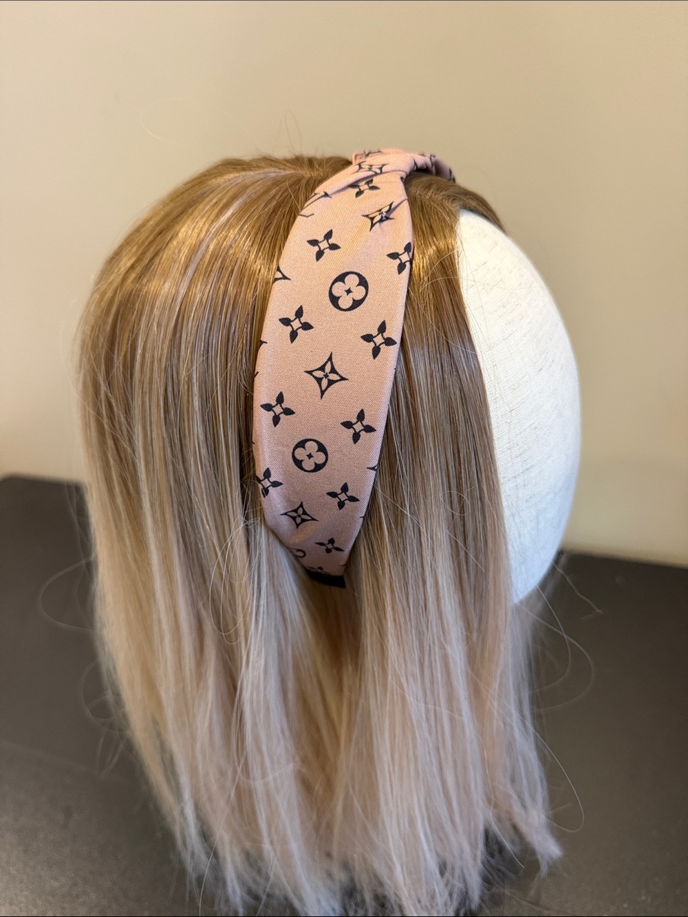 Louis Vuitton Blush Pink Monogram Padded Headband
